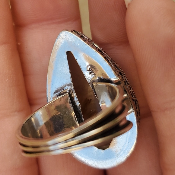 New Golden Rutile 925 Silver Ring. - Picture 8 of 15